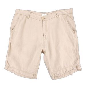 onia Resort 100% Linen Beige Old Money Quiet Luxury 9" Summer Shorts Minimal 36